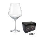 KRISTALNE ČAŠE ZA CRNO VINO TULIPA 6/1 600 ML