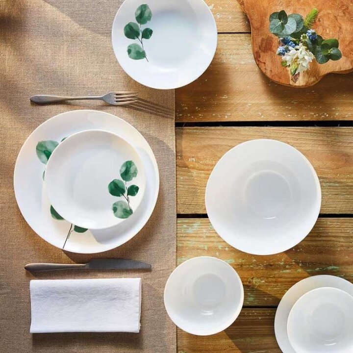 SERVIS ZA JELO DIWALI AMANY BIJELI DEKORIRANI 18 DIJELNI - LUMINARC