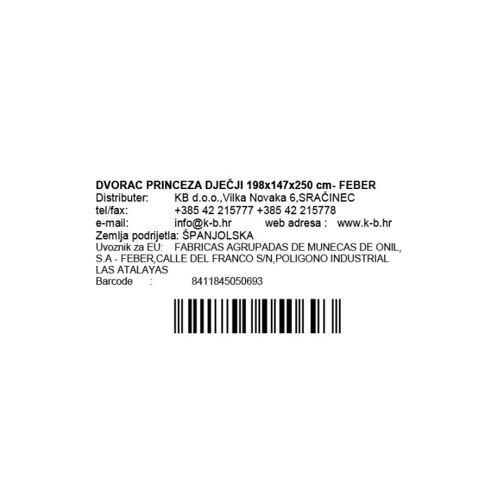 DJEČJI DVORAC PRINCESS SET FEBER