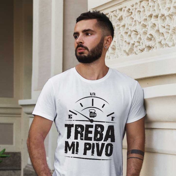 MAJICA S NATPISOM MUŠKA 