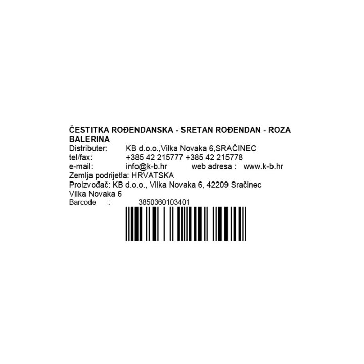ČESTITKA ROĐENDANSKA - SRETAN ROĐENDAN - ROZA