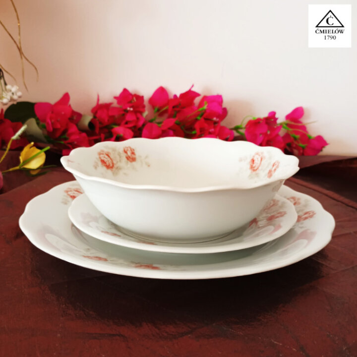 PORCULANSKI SERVIS ZA JELO 18 DIJELNI ALASKA - CRVENI CVJETIĆI