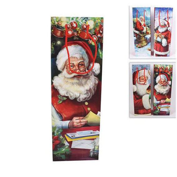 BOŽIĆNA VREĆICA ZA BUTELJU SORT 12x36x9 cm