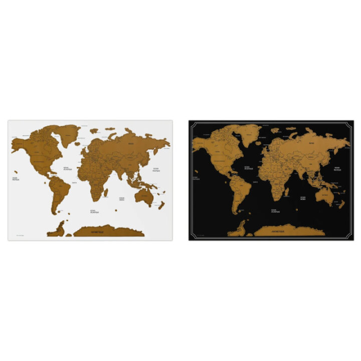 KARTA SVIJETA NA STRUGANJE 82x59 CM