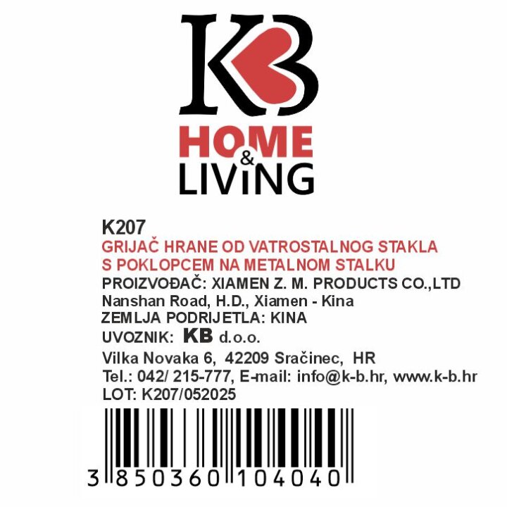 GRIJAČ ZA HRANU VATROSTALNI ČETVRTASTI S POKLOPCEM NA METALNOM STALKU 3 L