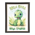 ZIDNA SLIKA UOKVIRENA 40x50cm DJEČJI MOTIV DINOSAUR