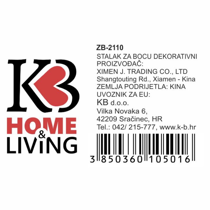 STALAK ZA VINO METALNI - VESELJAK 23x11,5 cm