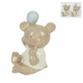 DEKORACIJA MEDO KOJI SJEDI S BALONOM 14,5 CM ROZI / PLAVI