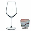 ČAŠE ZA CRNO VINO STAKLENE ALEGRA NA STALKU 6/1 490 mL
