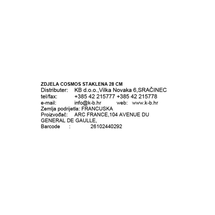 ZDJELA COSMOS STAKLENA 28 CM