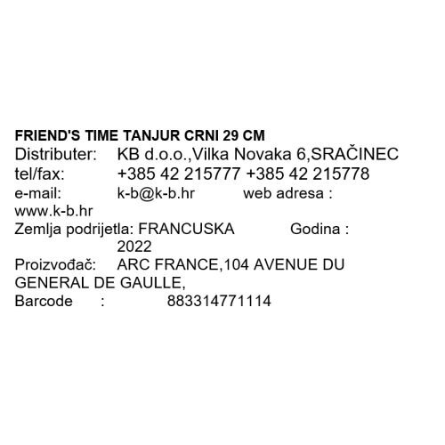 FRIEND'S TIME TANJUR CRNI 29 CM