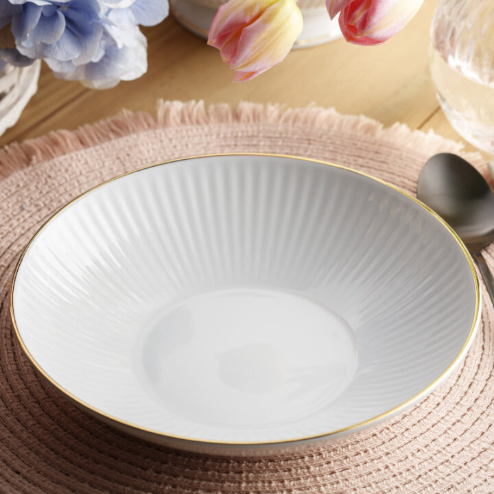 SERVIS ZA JELO PORCULAN 18 DIJELNI DALIA - ZLATNI RUB