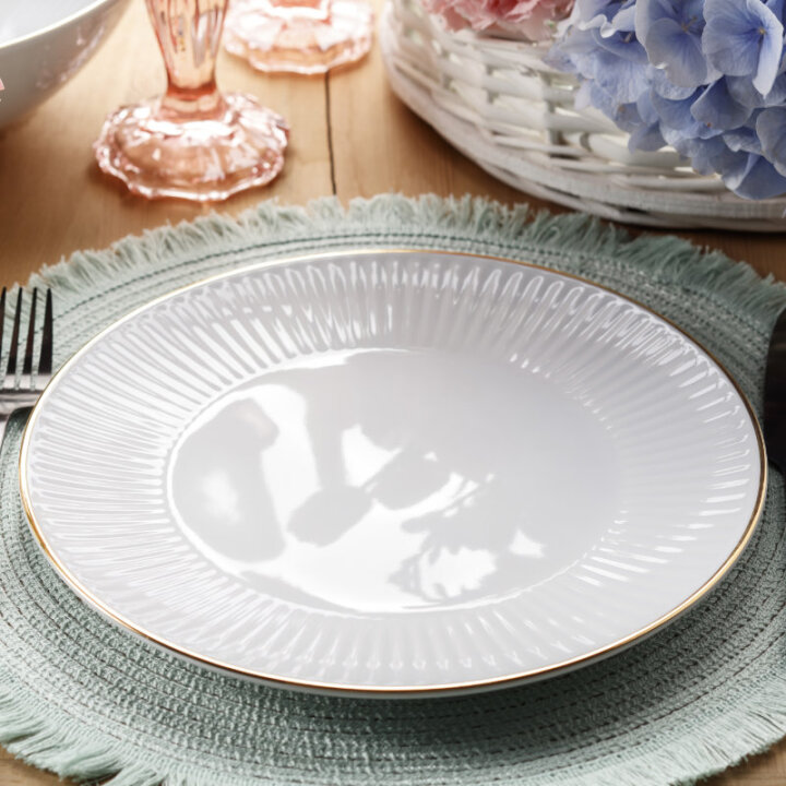 SERVIS ZA JELO PORCULAN 18 DIJELNI DALIA - ZLATNI RUB