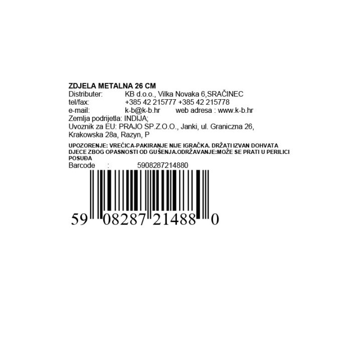ZDJELA METALNA 26 CM