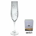 ČAŠE ZA ŠAMPANJAC KRISTALIN VIOLA 6/1 190 ML - DEKORIRANE