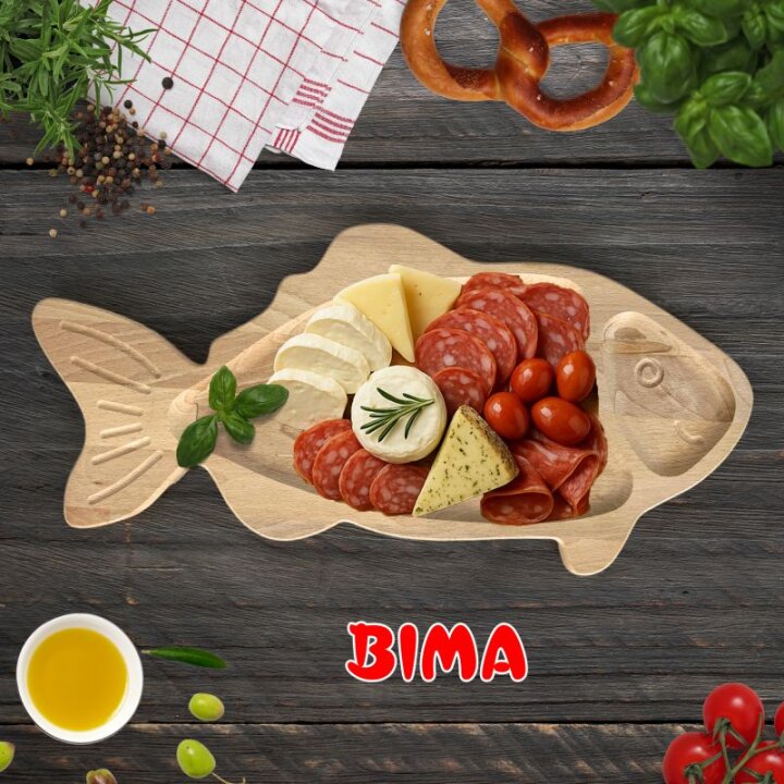 DASKA DRVENA ZA POSLUŽIVANJE RIBA 50 cm