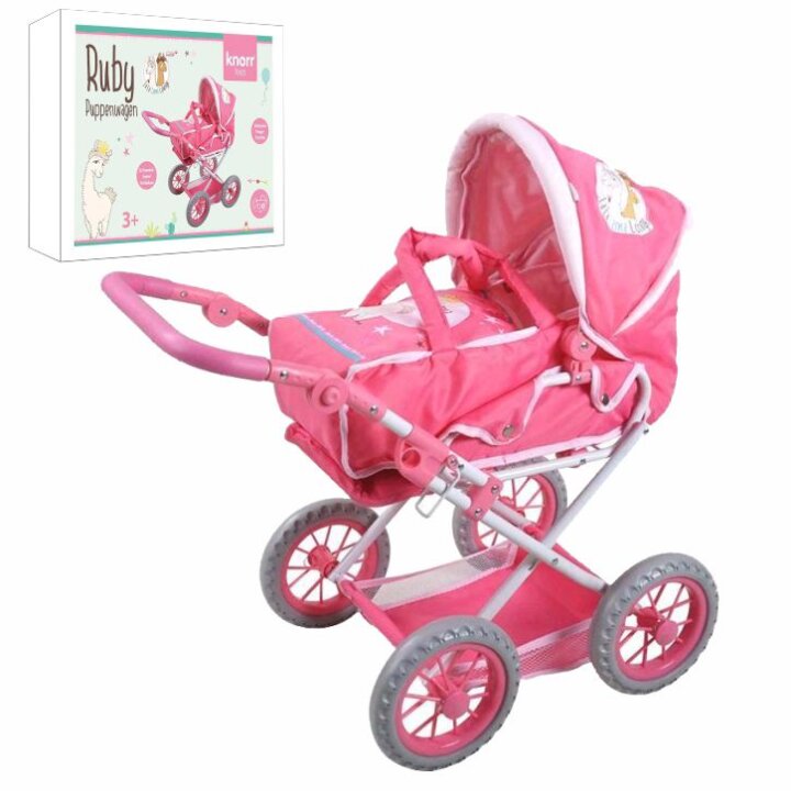 KOLICA ZA LUTKE RUBY ROZA 51x64x37 CM - KNORRTOYS