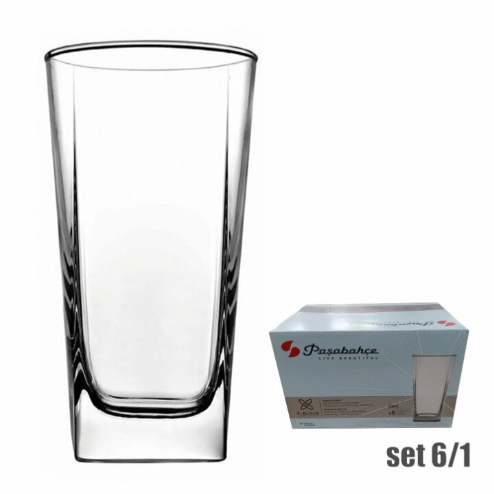 ČAŠE STAKLENE CARRE VISOKE 6/1 305 mL