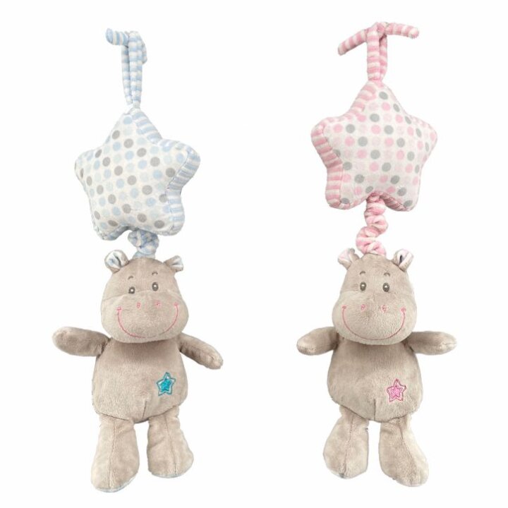 NILSKI KONJ PLIŠANI SA ZVIJEZDOM GLAZBENI 30,5 cm - ROZI / PLAVI