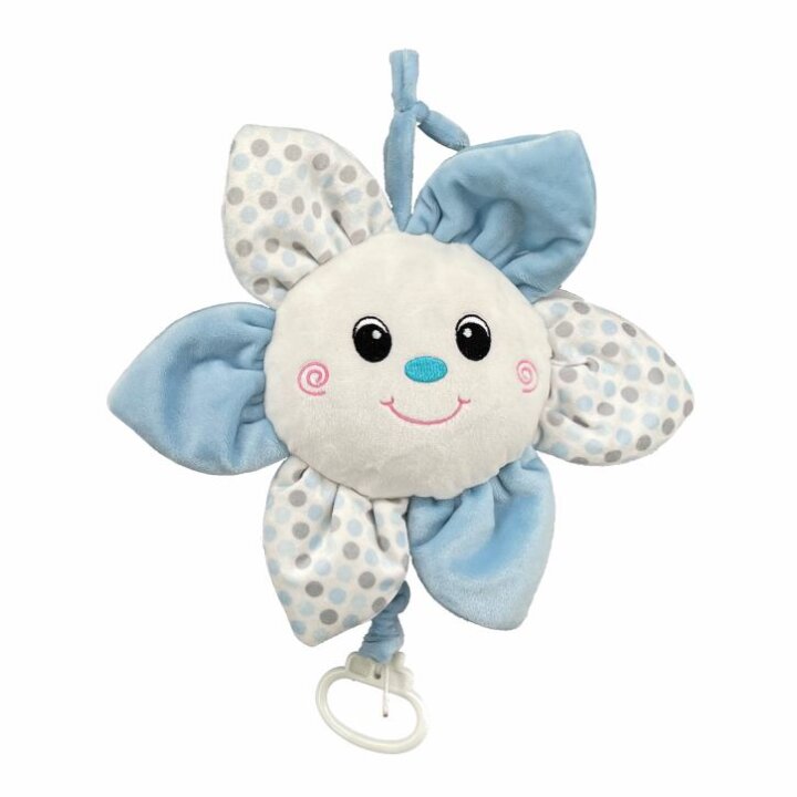 CVIJETIĆ PLIŠANI MUZIČKI ZA BEBE 19 cm - ROZI / PLAVI