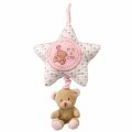 MEDO PLIŠANA SA ZVIJEZDOM MUZIČKI 31,5 cm - ROZI / PLAVI