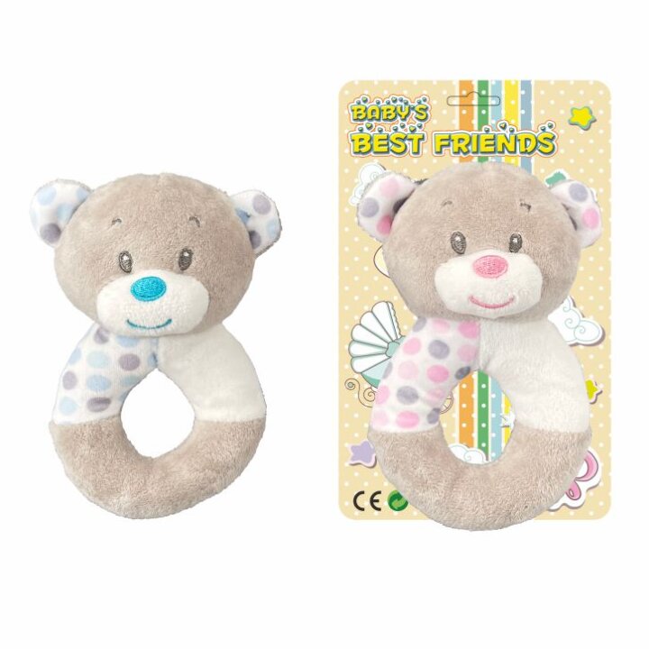 ZVEČKA MEDO PLIŠANI 14 cm - ROZI / PLAVI