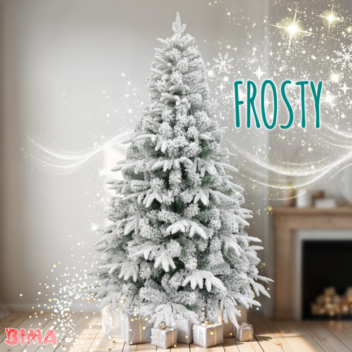 BOŽIĆNO DRVCE FROSTY SA SNIJEGOM I METALNIM STALKOM 180 cm