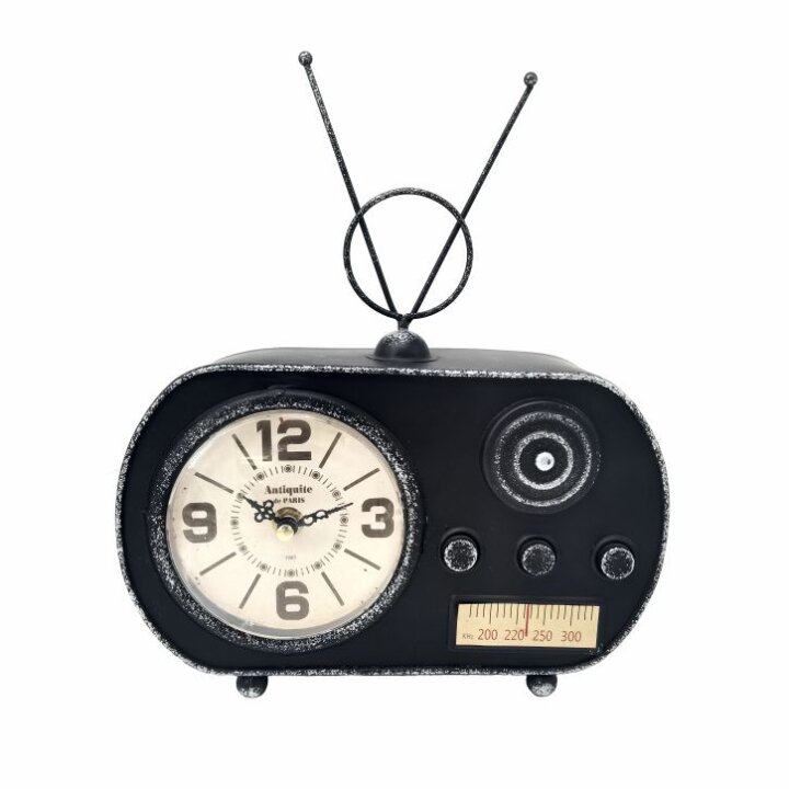 SAT STOLNI RETRO RADIO CRNO-SIVI 24x8x16 cm