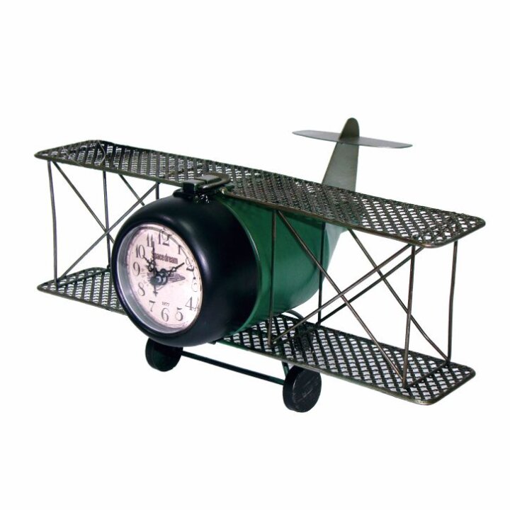 SAT STOLNI RETRO AVION 33x24x16 cm