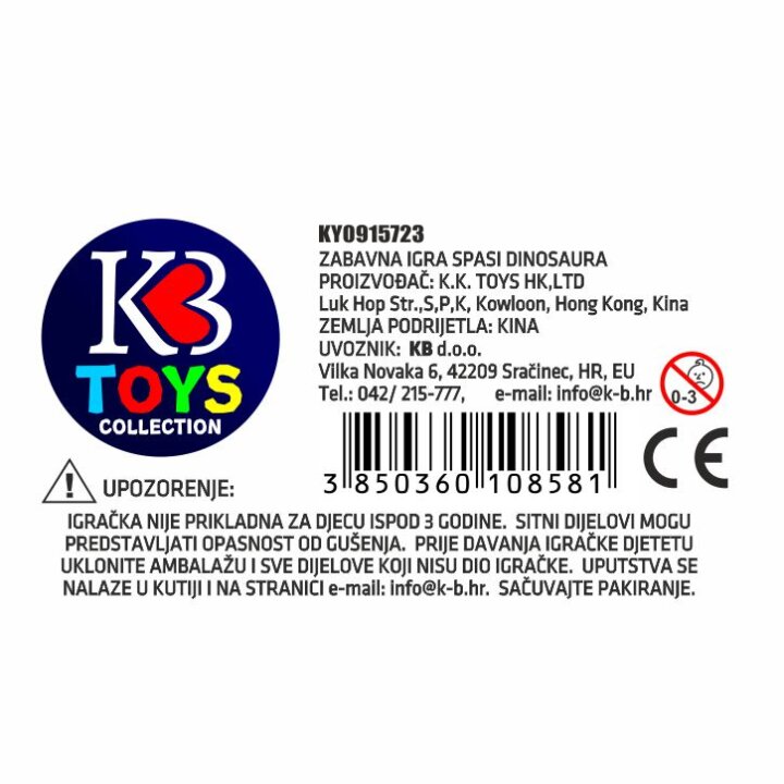 ZABAVNA IGRA SPASI DINOSAURA U KUTIJI 26x6x26 cm