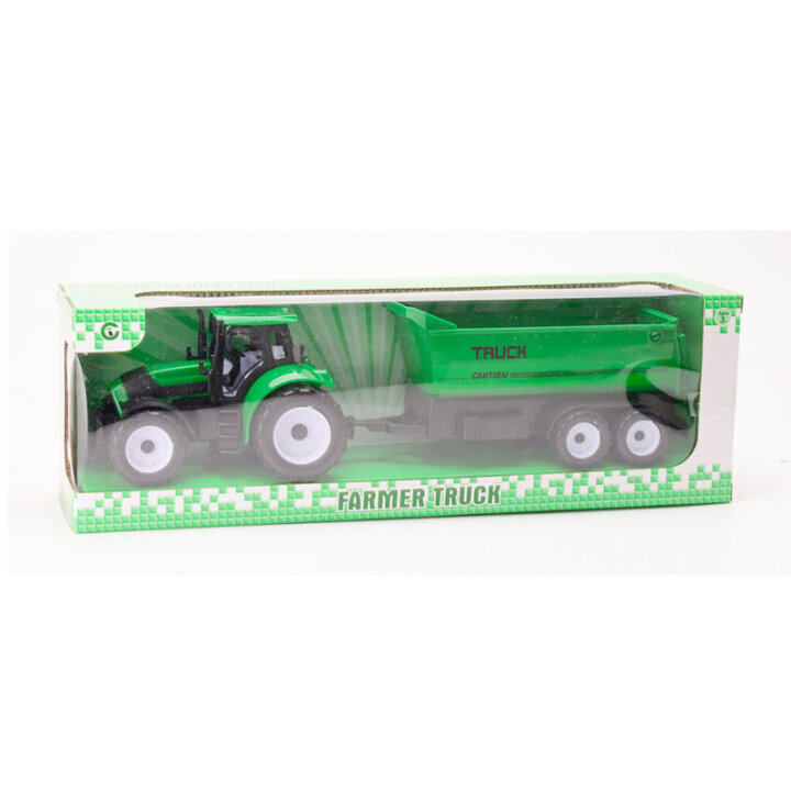DJEČJI TRAKTOR FARMA S PRIKOLICOM U KUTIJI 42x11x14 cm