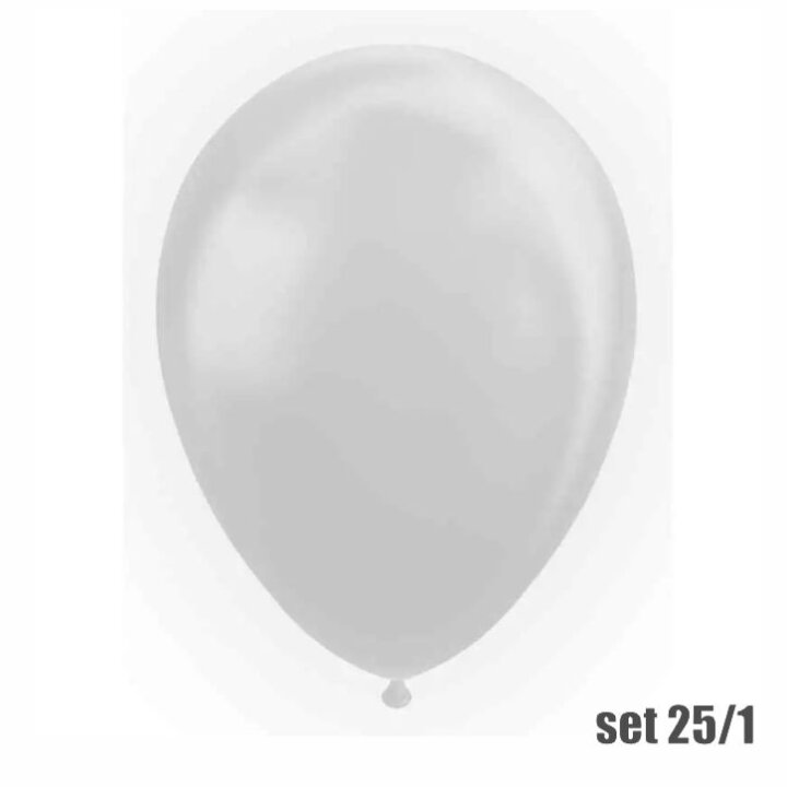 BALONI FIESTA 25/1 METALIK SREBRNI 30 cm
