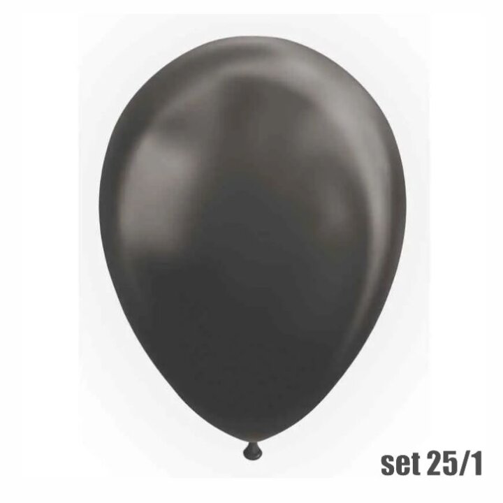 BALONI FIESTA 25/1 METALIK CRNI 30 cm