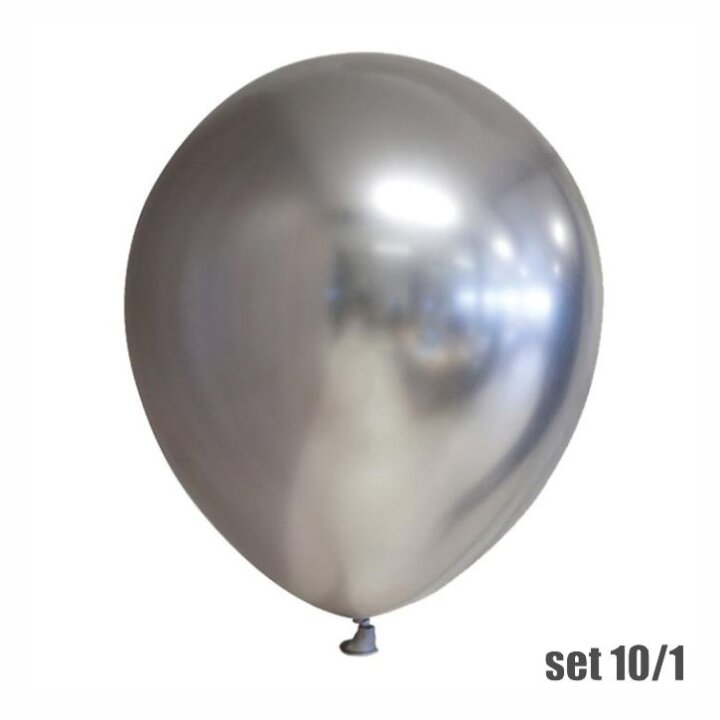 BALONI FIESTA 10/1 MIRROR SREBRNI 30 cm