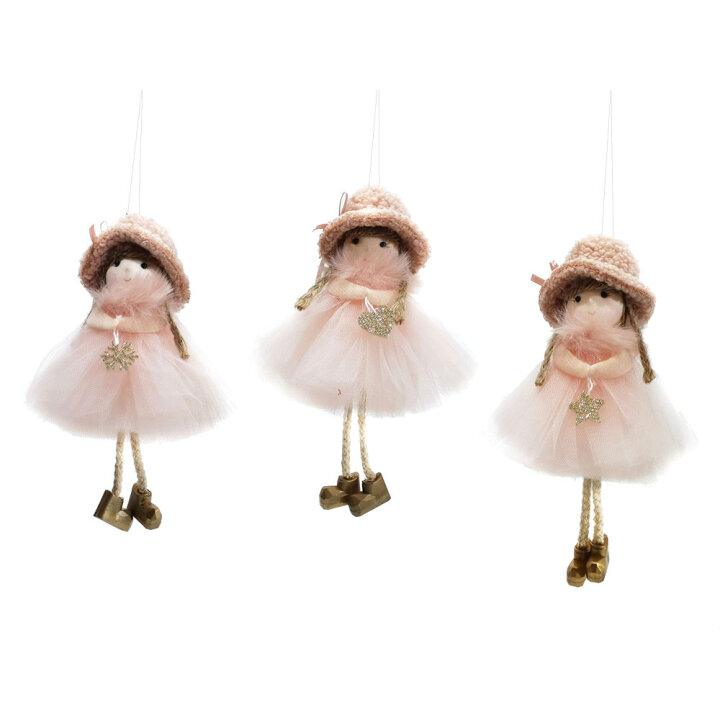 DEKORACIJA ZA BOR VILA ROZA 17 cm SORT