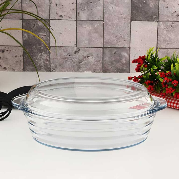 VATROSTALNA POSUDA OVALNA 2,9 L S POKLOPCEM 34,1x21,3 CM - BORCAM