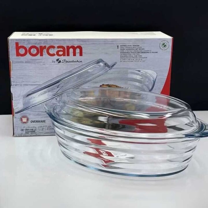 VATROSTALNA POSUDA OVALNA 2,9 L S POKLOPCEM 34,1x21,3 CM - BORCAM