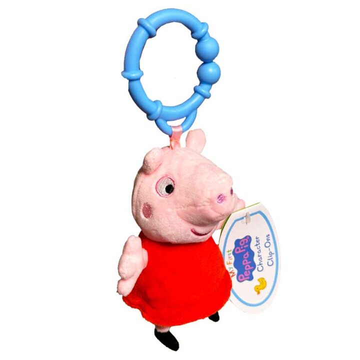 PEPPA PIG PLIŠANA IGRAČKA - PRIVJESAK S KOPČOM 21 cm