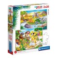 PUZZLE 2x20 DIJELNE DIVLJE ŽIVOTINJE / DOMAĆE ŽIVOTINJE - SUPERCOLOR - CLEMENTON