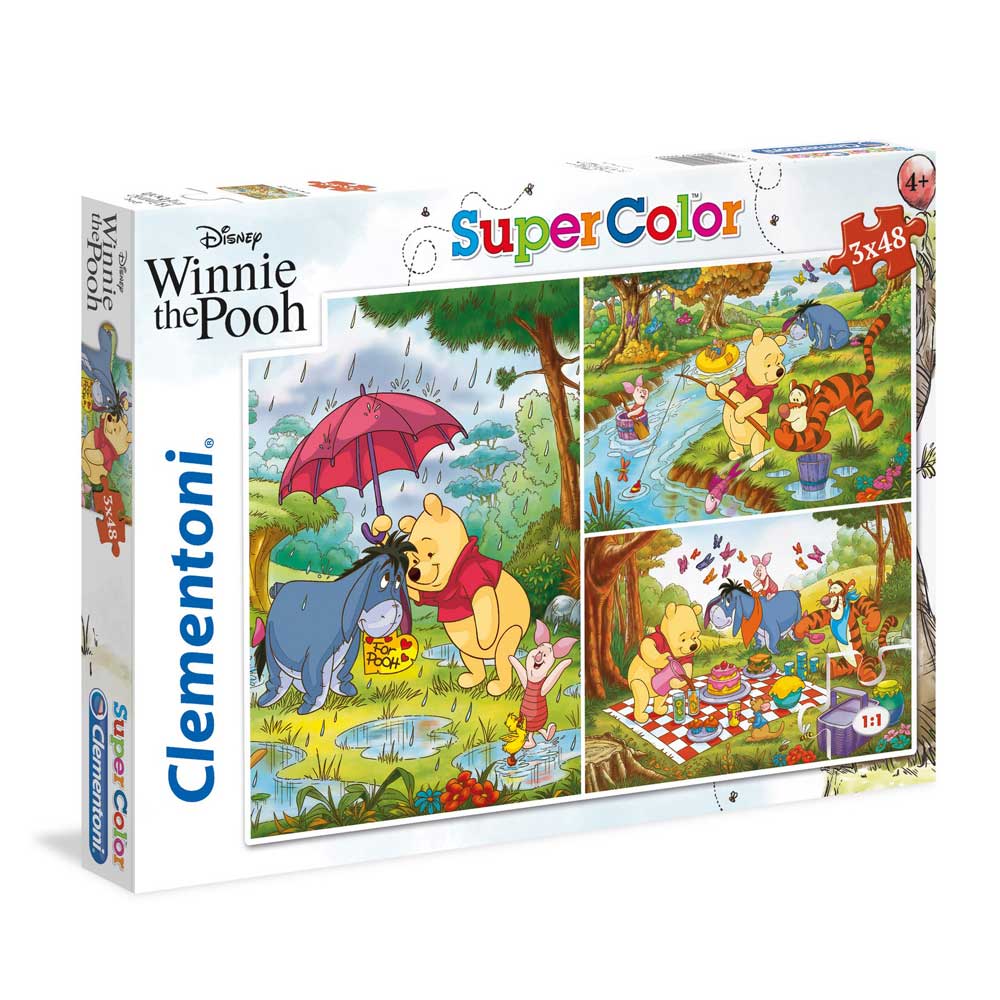 PUZZLE 3x48 DEL WINNIE THE POOH - SUPERCOLOR CLEMENTONI