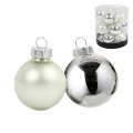 KUGLE ZA BOR 3,5 cm 15/1 SREBRNE / BISERNE