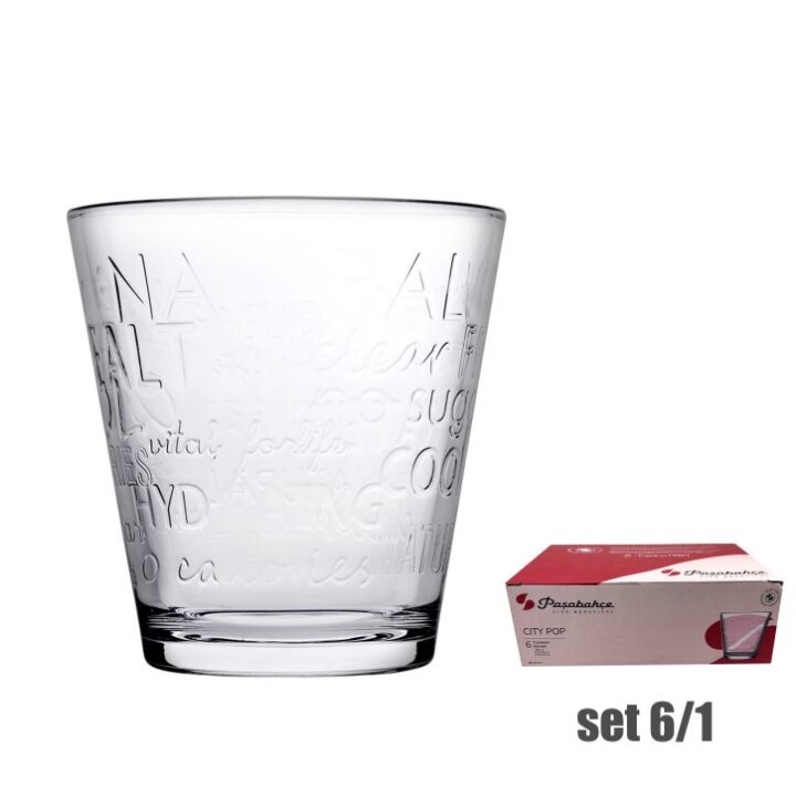 ČAŠE CITY POP STAKLENE 6/1 250 mL