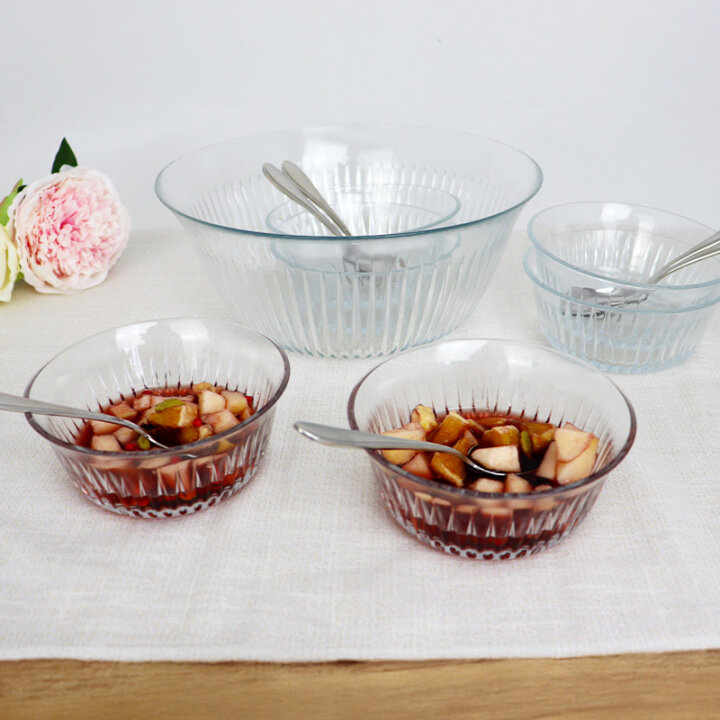 KOMPOT SET FREZYA 7/1 STAKLENI - ZDJELA 24  cm / ZDJELICE 12,5 cm