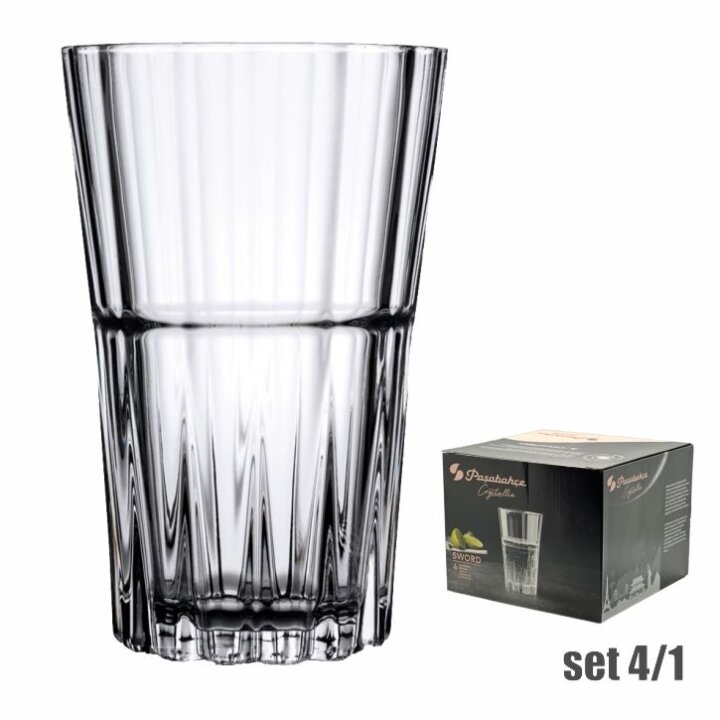 ČAŠE KRISTALIN SWORD VISOKE 4/1 350 mL