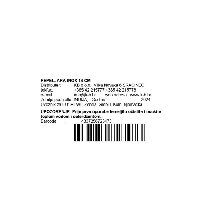 PEPELJARA INOX 14 CM
