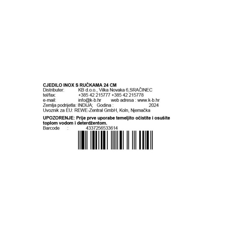 CJEDILO INOX S RUČKAMA 24 CM