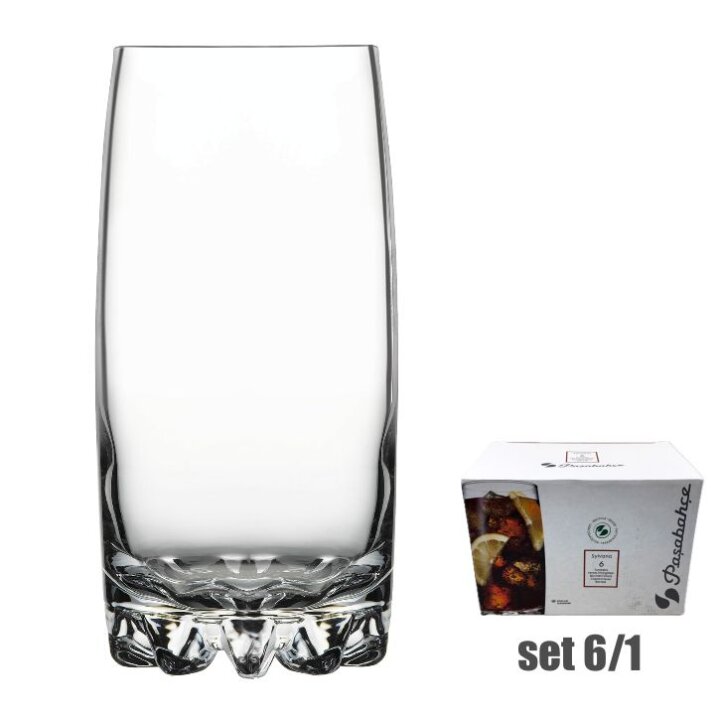 ČAŠE SYLVANA STAKLENE VISOKE 6/1 385 mL