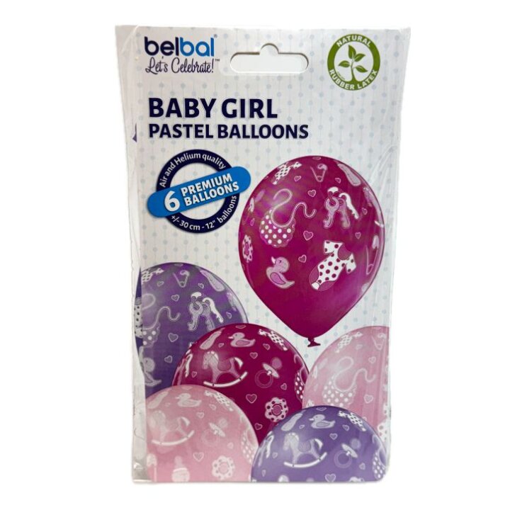BALONI 6/1 - BABY GIRL - LJUBIČASTI / ROZA / LILA 30 cm