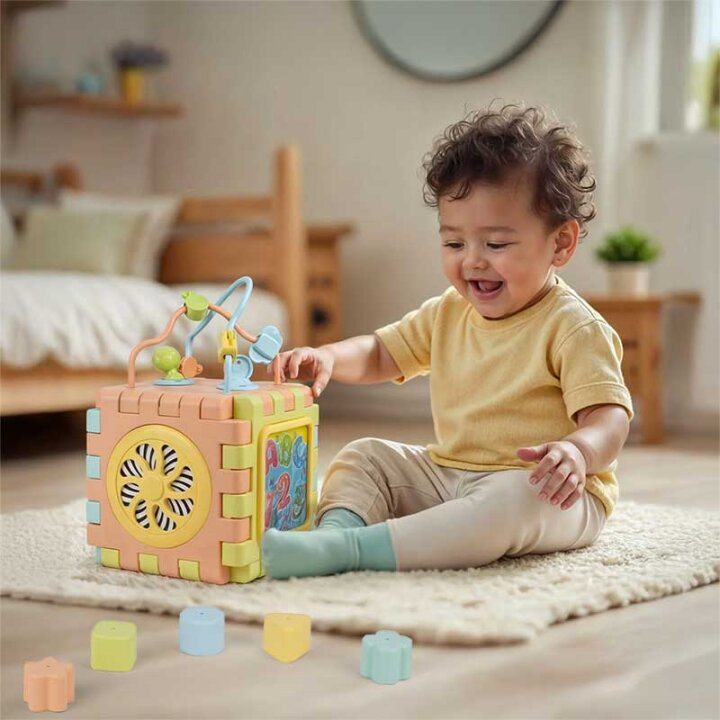 KOCKA / PUZZLE DIDAKTIČKE ZA BEBE 2 u 1 S OBLICIMA ZA UMETANJE 34,5x23,56x22 cm