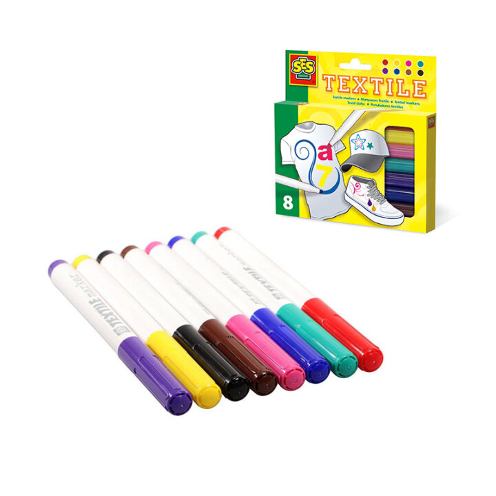 MARKERI ZA TEKSTIL 8 BOJA - CREATIVE SET U KUTIJI